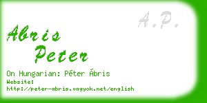 abris peter business card