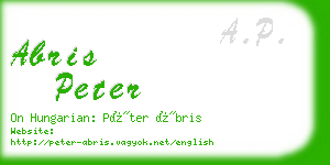 abris peter business card